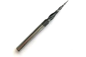 JERRAY CNC Carving 5.26 Deg 2 Flutes Tapered Angle Ball Tip Radius=0.25mm X 1/4" Shank Tungsten Solid Carbide HRC55 with TiAIN Coated