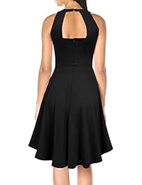 WOOSUNZE Vestido de mujer con cuello halter, de cóctel, para fiesta