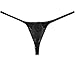 Jaxu Men's Breath Hole Thong Bulge Pouch Bikini G-String Underwear T-Back Male Micro T-Back Thongs Black M