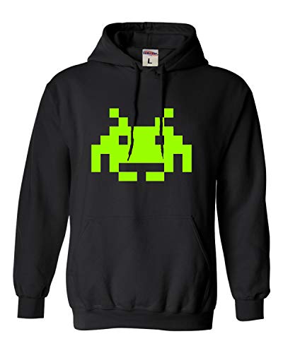 Go All Out XXX-Large Black Adult Space Invaders Retro Gaming Sweatshirt Hoodie Apparel