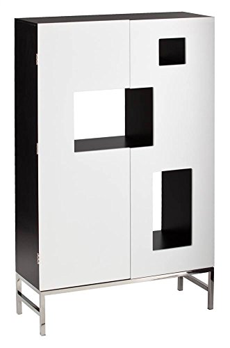Southern Enterprises Shadowbox Wine/Bar Cabinet, Black