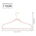 MIZGI Premium Velvet Hangers Pack 50 Pcs Heavyduty - Non Slip Slimline - Velvet Suit Hangers Blush Pink/Rose - Gold Hooks,Space Saving Clothes Hangers