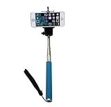 Ruilida Selfie Stick Monopod - BLUE Extendable Selfie Handheld Stick Monopod + Adjustable Phone Holder Mount + Bluetooth Wireless Remote Shutter for iPhone Samsung and other System Over IOS 6.0 and Android 4.2.2 Smartphones Blue