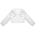 iiniim Girls Faux Fur Long Sleeve Coat Wedding Bridesmaid Birthday Party Jacket Ivory 5-6