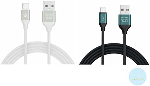 Type C Cable, [2-Pack] 3.9ft/1.2m USB Type C to Type A Cable for Google Pixel/Pixel XL, Nexus 6p/5X,LG G5 and nintendo switch cable (White/Black)
