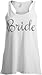 Ann Arbor T-shirt Co. Bride | Flowy, Silky, Fashionable Racerback Women's Bridal Tank Top-Ladies, L White