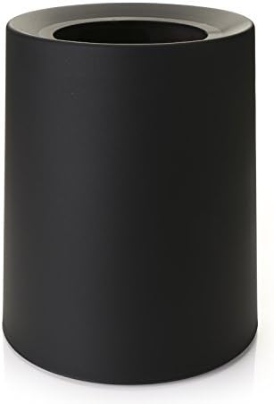 Dustbins Xiuxiutian Plastic ring cover office bedroom living room wc dustbin 21.319.525.5cm, black