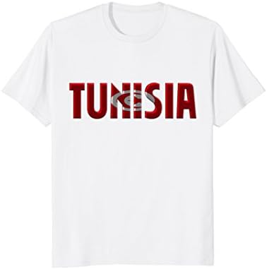 Mens TUNISIA - Tunisian Flag Color Letters Souvenir T-shirt Medium White