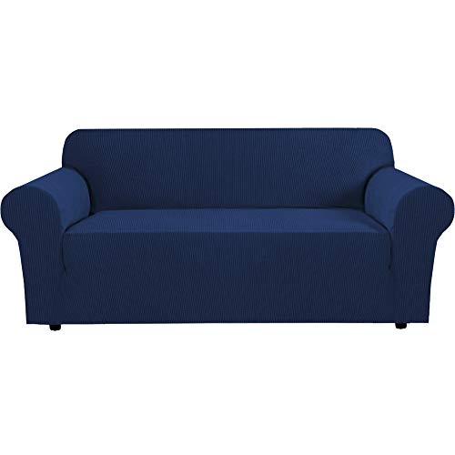 H.VERSAILTEX Navy Sofa Cover High Stretch Sofa Slipcover Stylish