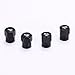 TK-KLZ 4Pcs for Jeep Skull Logo Car Wheel Tires Valve Stem Caps for Chrysler Jeep Grand Cherokee Wrangler Compass Cherokee Renegade Patriot Grand Comander Decoration Accessories (Black)