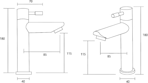 Torneira para Bancada de Pia de Banheiro em Aço Inoxidável Premium com Acionamento 1/4 de Volta, Design Moderno, Alta Durabilidade e Instalação Simples – Qualidade Premium LNSTORE