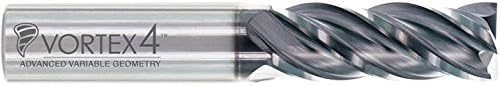 Global Cutting Tools HFX-0310-SQ Hydra FX Carbide End Mill - 5 Flute x 3/16'' Tip x 3/16'' Shank x 5/8'' Length of Cut x 2'' Overall Length w/ AlTiN-X Nano Coating