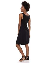 Texere Vestido casual con cintura imperial para mujer - Vestido sin mangas con capas (Hinata)