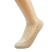 Jarseen Women's Premium Cotton Liner Non Slip No Show Socks(4 Pairs) (Shoe-Size 5-8, 2Black+2Nude)