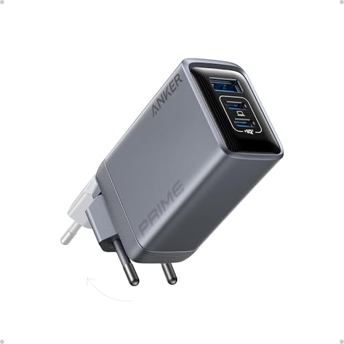Caricatore USB C 100W Prime GaN, Pieghevole e Compatto, 3 Porte GaN, per iPhone 17 Pro Max Air/Serie 16-12, MacBook, iPad, Samsung S25 Ultra/S24/S23 e Altri