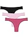 Ekouaer Women's Thong Panties Underwear Assorted 3 Pack