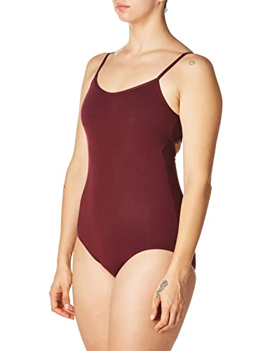 Capezio Damen Klassischer Turnanzug mit V-Ausschnitt Gymnastikanzug, Burgunderfarben, XL