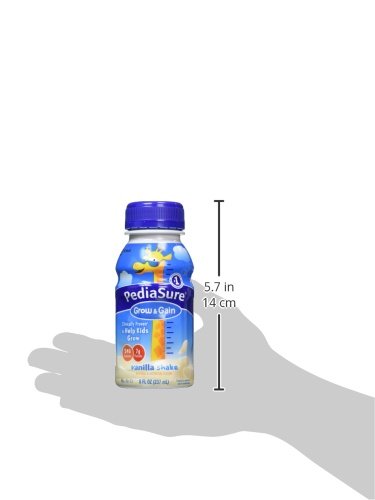 PEDIASURE GROW & GAIN KIDS’ NUTRITIONAL SHAKE VANILLA READY-TO-DRINK BOTTLES, 24 PK./8 FL. OUNCE ., 192 FL OUNCE