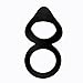 Levett Silicone Cock Ring with 2-ings Design Around Penis and Testicles for Slowing Down Ejacculation and Longer- lasting