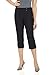 Rekucci Women's Ease into Comfort Capri with Button Detail (8, Black)