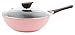 Wok (Chef's Pan) with Glass Lid - 12-inch Ceramic Nonstick in Pink by Neoflam