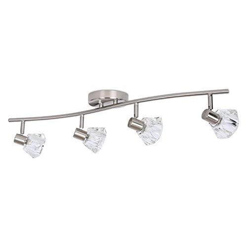 Catalina Lighting 4-Light 29.92" Brushed Nickel Dimmable Fixed Track Light Kit, 19530-000