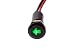 Alpinetech PLB12MS 12mm 1/2" 12V LED Metal Signal Indicator Pilot Dash Light (Single Arrow (Green)) primary
