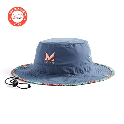 MISSION Cooling Bucket Hat - Unisex Wide-Brim Hat for Men & Women - Lightweight, Foldable & Durable - Cools Up to 2 Hours