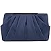expouch Womens Pleated Satin Evening Handbag Clutch Navy Clutch Purse With Detachable Chain Strap Wedding Cocktail Party Bag