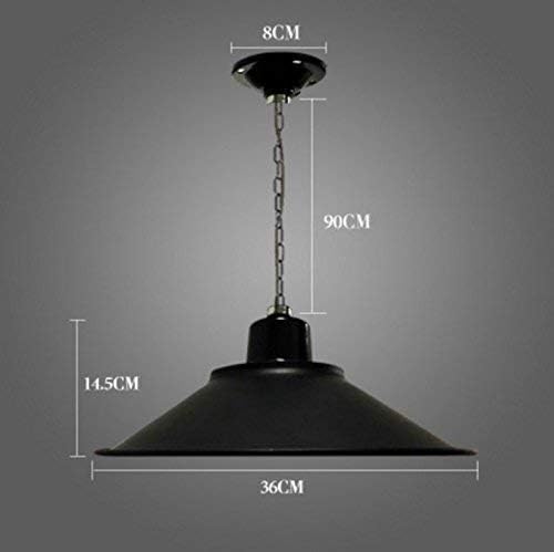 Einfache Personlichkeit Industrial Style Eisen Lampenschirm Klassisches Schwarz Grosse A Durchmesser 36cm Amazon De Beleuchtung