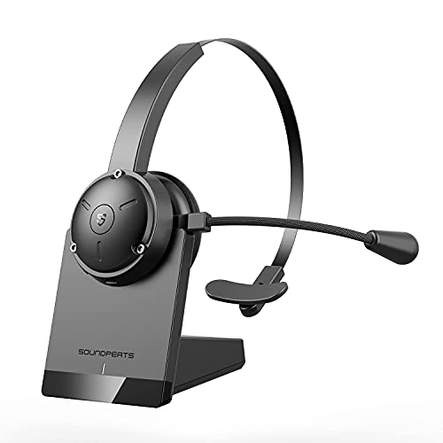 SoundPEATS A7 Bluetooth Wireless Headset with Microphone, QCC3020