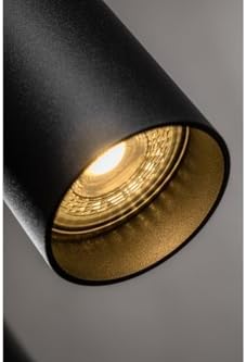 Lighting - Lampada a Sospensione Moderna LED TRESOS II per Interni Scandinavi Minimalisti, Lampadario a Sospensione con Cavo di Lunghezza Regolabile, 3xGU10, Alluminio, IP20, Max. 3x20W, Nero