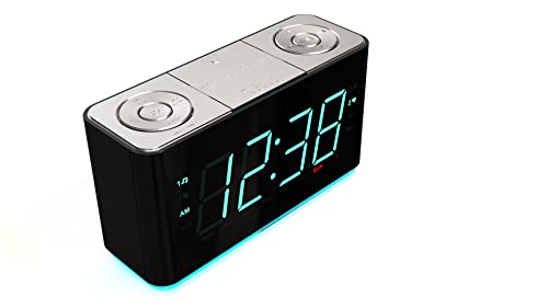 Emerson Smartset Alarm Clock Radio with Bluetooth Speaker with USB Port for iPhone/iPad/iPod/Android and Tablets, 1.4