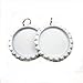 IGOGO 1 Inch Flat Bottle Caps with Hole and Jump Ring – 50/100 PCS Chrome or Mixed Colors Craft Bottlecap Pendants for DIY Jewelry Making, Hair Bows, Scrapbooking, Keychains, Crafts (White, Quantity：25pcs)