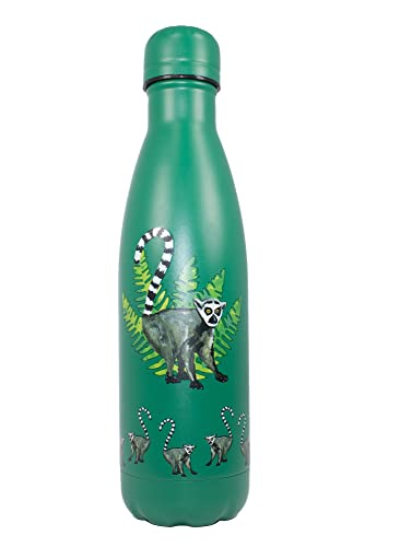 NatureVac - Lemur 500ml Insulated Water Bottle from Deluxebase. Green Stainless Steel Thermal Flask for Gym, Office, Travel - Double Wall Vacuum, Leak Proof & BPA-Free - Cold for 24h/Hot 12h — image 1
