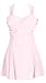 HENGJIA Women's Elegant Crossover One Piece Swimdress Skirted Bottom Swimsuit (FBA)