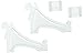 ClosetMaid ShelfTrack 2-Pack Shoe Shelf Brackets for Wire Shelving, Compatible with 12 in. Shelves, Add On Angle Shoe Storage, 3 in. , White
