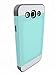 Kaleidio (TM) Multi Tone Dual Layer Hybrid Skin Case Cover for Samsung Galaxy S 3 III S3 + Overbrawn Prying Tool - Retail Packaging (Turquoise Blue/Gray)
