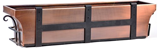 H Potter Copper Window Flower Garden Box Planter (30 Inch Length)