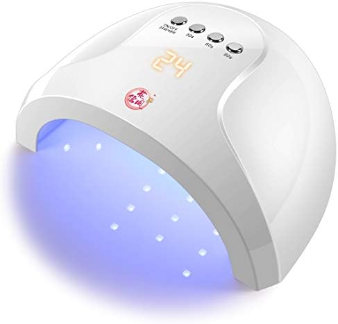 Hanashin Style 48W UV LED Gel Nail Light [PSE Certified/Infrared Automatic Sensor/No Painful Mode] [Japanese Instruction Manual / 4 Timer Setting] White Curing Light