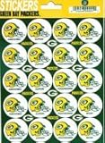 Green Bay Packers HELMET Stickers (20 per sheet) - 3 sheets
