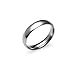 High Polish 4mm Comfort Fit Wedding Band Ring Stainless Steel Silver Yellow Rose Blue Black Tone Half Sizes 5-14