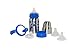 organicKidz Baby Grows Up Stainless Steel Bottle Set, Blue Dots, 9 Ounce