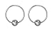 Forbidden Body Jewelry Stainless Steel Captive Bead Ring, Hoop Cartilage, 20g 11mm Every-Day Surgical Steel Body Piercing Hoops 4mm Balls