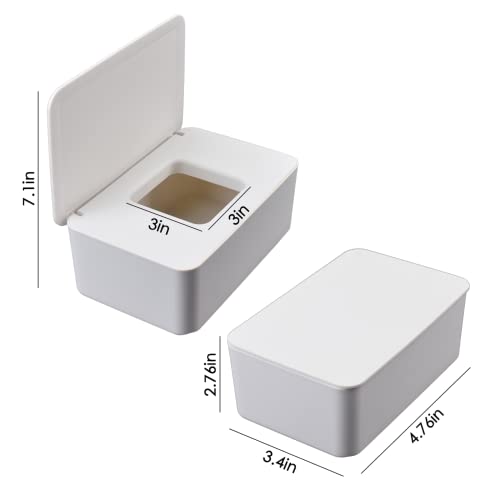 Pull Wet Wipes Dispenser Box with Moisture Seal Secure Lid, Baby Wipes Storage Box