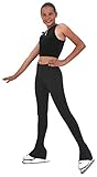 Chloe Noel Figure Skating Polar Fleece Pants by Polartec P83 Black Child Large