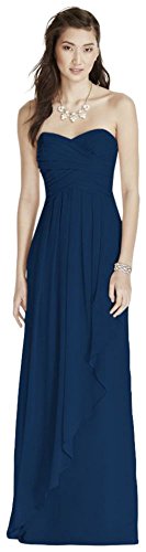 blue floral chiffon dress Blue Floral Chiffon One Shoulder Gown main image 0