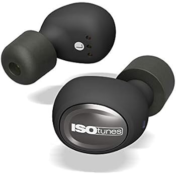 ISOtunes FREE True Wireless Earplug Earbuds, 22 dB Noise Reduction Rating, 21 Hour Battery, Noise Cancelling Mic, OSHA Compliant Bluetooth Hearing Protector (Matte Black)