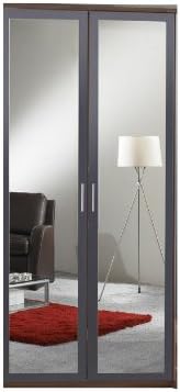 Wimex Smart 3-Piece Mirrored Corner Unit, 200 x 95 x 95 cm, Walnut/Antracite