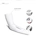 4ucycling Unisex Compression Fit Athletic Arm Sleeves Cooler with Spandex, White, Medium